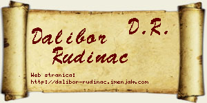 Dalibor Rudinac vizit kartica